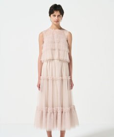 GRACE CONTINENTAL チュールフリルノースリーブ