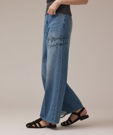 GRACE CONTINENTAL バギ-デニムパンツ (My Beautiful Things) ブルー