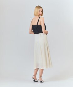 GRACE CONTINENTAL リネンライクバイカラーワンピース