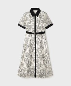 GRACE CONTINENTAL フラワーコード刺繍ワンピース