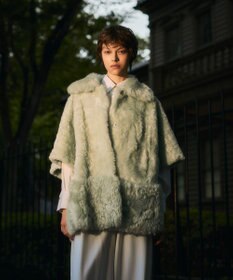 GRACE CONTINENTAL ムートンポンチョコート