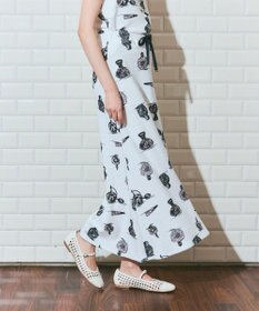 GRACE CONTINENTAL パフュームプリントパイルスカート