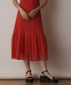 GRACE CONTINENTAL メッシュロングワンピース