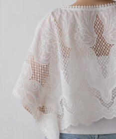 GRACE CONTINENTAL 刺繍ポンチョトップ