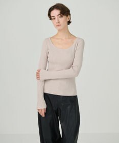 GRACE CONTINENTAL リブニットトップ