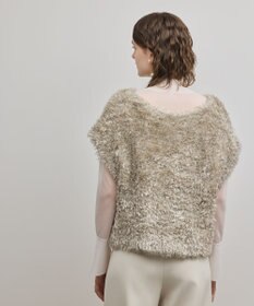 GRACE CONTINENTAL ラメフェザーベスト