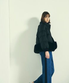 GRACE CONTINENTAL ヘムファーショートダウンジャケット