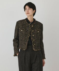 GRACE CONTINENTAL ヘリンボーンツイードジャケット