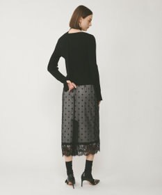 GRACE CONTINENTAL ドットチュールタイトスカート