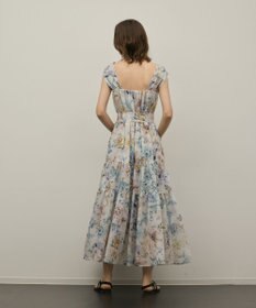 GRACE CONTINENTAL ボタニカルサラサプリントワンピース