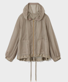 GRACE CONTINENTAL マクラメメッシュフーディー