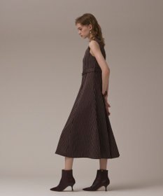 GRACE CONTINENTAL ストライプジャージワンピース