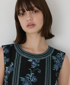 GRACE CONTINENTAL 【イベント店舗・ONLINE STORE先行アイテム】フラワーライン刺繍ドレス