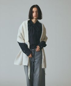 GRACE CONTINENTAL フェザーチュールストール ホワイト