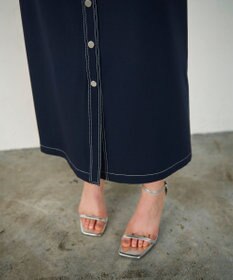 GRACE CONTINENTAL 配色ステッチワークシャツワンピース