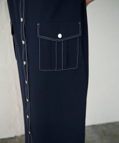 GRACE CONTINENTAL 配色ステッチワークシャツワンピース