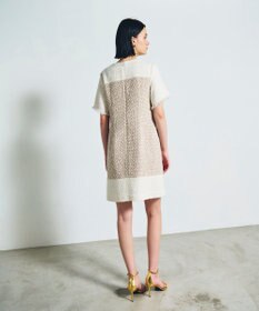 GRACE CONTINENTAL ツイードコンビミニワンピース