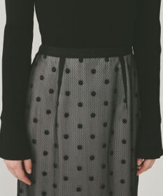 GRACE CONTINENTAL ドットチュールタイトスカート