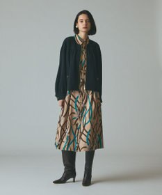 GRACE CONTINENTAL ベルトプリントシャツドレス ベージュ