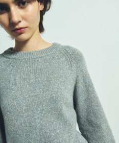 GRACE CONTINENTAL カシミヤ混ラメニットトップ グレー