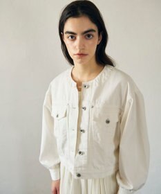 GRACE CONTINENTAL ノーカラーデニムジャケット