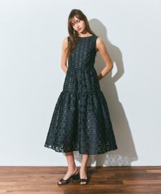 GRACE CONTINENTAL キカドットジャガードドレス