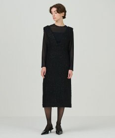 GRACE CONTINENTAL ツイードタイトジャンパースカート ブラック