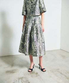 GRACE CONTINENTAL ボタニカルジャガードスカート