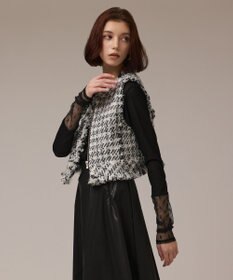 GRACE CONTINENTAL コンパクトツイードベスト