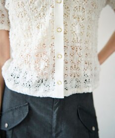 GRACE CONTINENTAL レースカットスキッパートップ