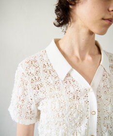 GRACE CONTINENTAL レースカットスキッパートップ