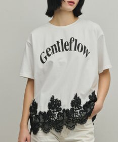 GRACE CONTINENTAL レースヘムロゴTシャツ
