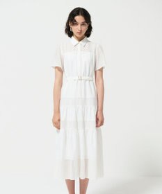 無料配達 メッシュコンビシャツワンピース / GRACE CONTINENTAL | GRACE ワンピース