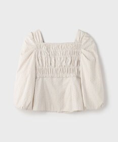 GRACE CONTINENTAL ラメドットタフタジャガードトップ