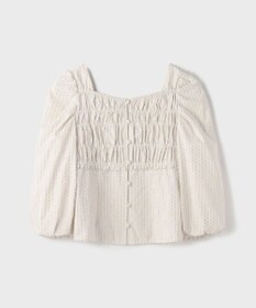 GRACE CONTINENTAL ラメドットタフタジャガードトップ