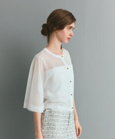 GRACE CONTINENTAL ニットシアーケープカーディガン