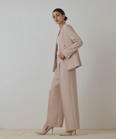 GRACE CONTINENTAL パールボタンノーカラージャケット