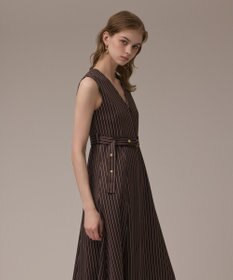 GRACE CONTINENTAL ストライプジャージワンピース