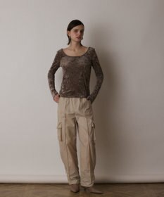 GRACE CONTINENTAL ナイロンジップカーゴパンツ