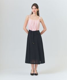 GRACE CONTINENTAL リネンライクバイカラーワンピース