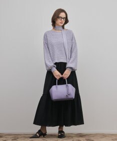 GRACE CONTINENTAL メッシュオーバーニットトップ