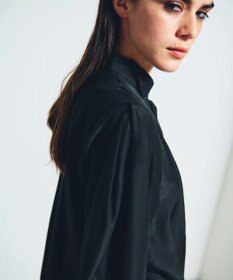 GRACE CONTINENTAL シルクコンビドレスシャツ