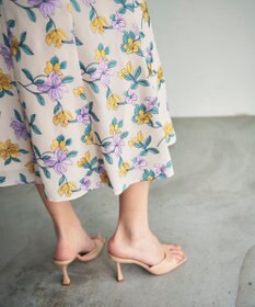 GRACE CONTINENTAL フラワー刺繍フレアスカート