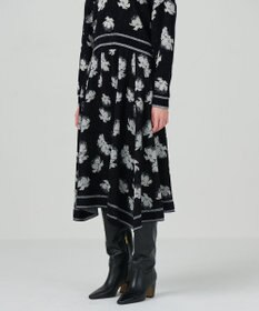 GRACE CONTINENTAL ラメフローラルニットスカート