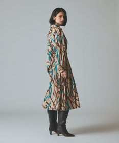 GRACE CONTINENTAL ベルトプリントシャツドレス