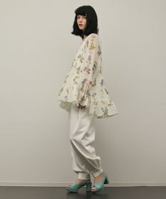 GRACE CONTINENTAL ボタニカルプリントチュニックトップ