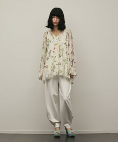 GRACE CONTINENTAL ボタニカルプリントチュニックトップ