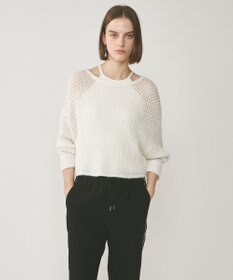 GRACE CONTINENTAL スパンメッシュニットトップ