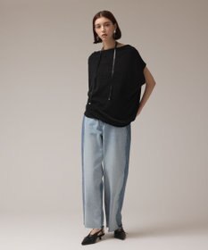 GRACE CONTINENTAL ラメドレープカットトップ