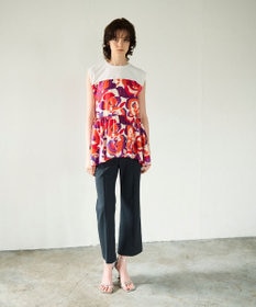 GRACE CONTINENTAL ペイントカラープリントトップ